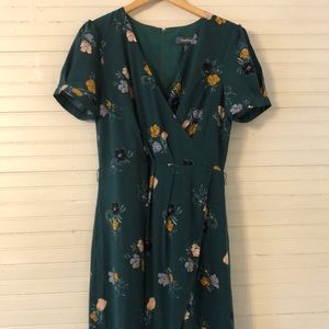 ModCloth Green Floral Dress Size Large